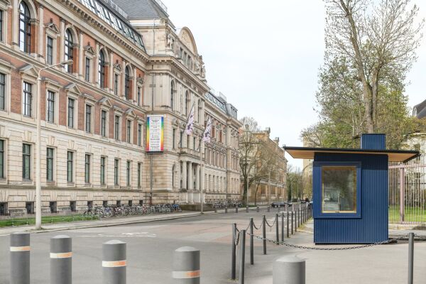 Wachcontainer in Leipzig von Bro Voigt
