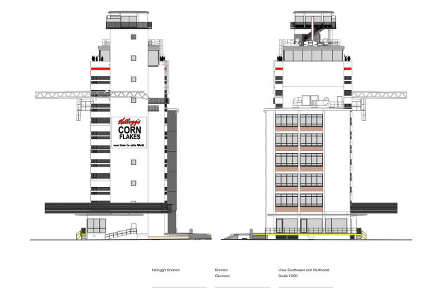 Ansicht Sdwest, Nordost (Silogebude)
