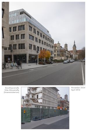 Dorotheenstrae, Ecke Mnzstrae (Innenministerium), November 2024 / April 2014