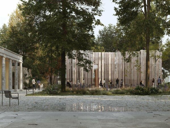 Neugier oder Ratlosigkeit? Bisher wurde nur diese einzige Visualisierung des Katarischen Pavillons verffentlicht, der der erste Neubau eines Lnderpavillons in den Giardini seit 30 Jahren ist.