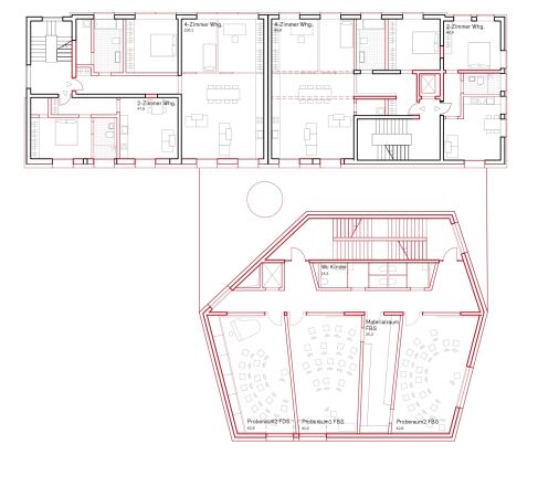 1. Preis: Barkow Leibinger, Grundriss 1. OG