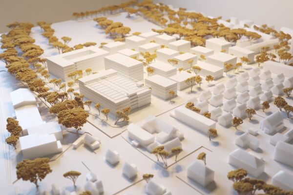 Anerkennung: ARGE HK Architekten (Schwarzach) / JK&P (Dornbirn) mit Uniola (Mnchen); Modell