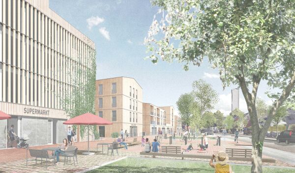 2. Preis: CKRS Architekten (Berlin) mit A24 Landschaftsarchitekten (Berlin)