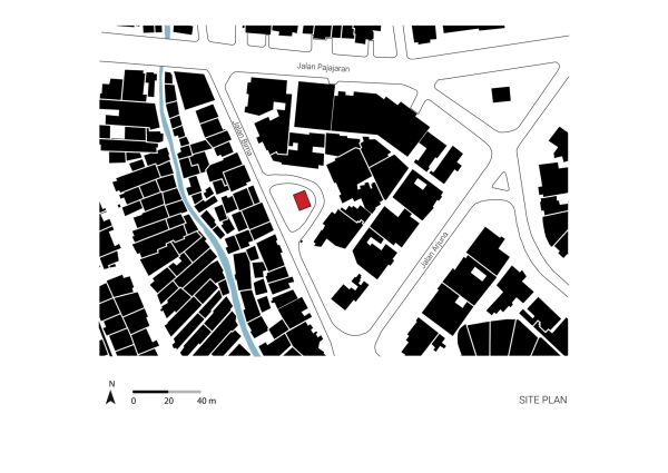 Microlibrary Bima in Bandung; Schwarzplan