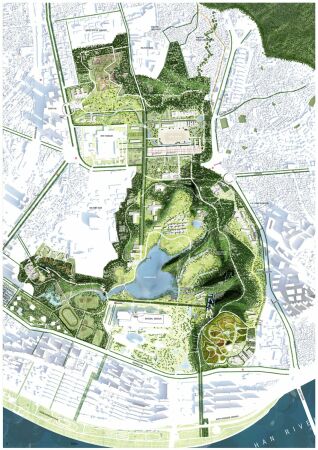 West 8+IROJE, Yongsan National Park, Lageplan (2012)