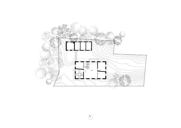 Lageplan mit Grundriss Erdgeschoss