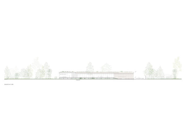 eine Anerkennung: AFF Architekten mit POLA Landschaftsarchitekten (beide Berlin), Schnitt B