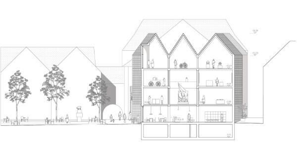 1. Preis: Jan Wiese Architekten, Querschnitt