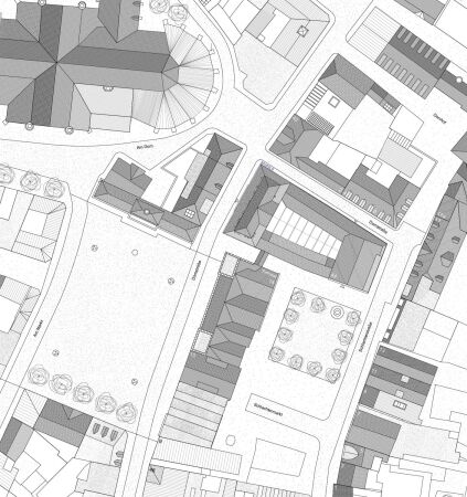 2. Preis: ARGE Bro Wortmann Gork Architekt:innen und NOTO Basista Becker Jansen (Berlin), Lageplan