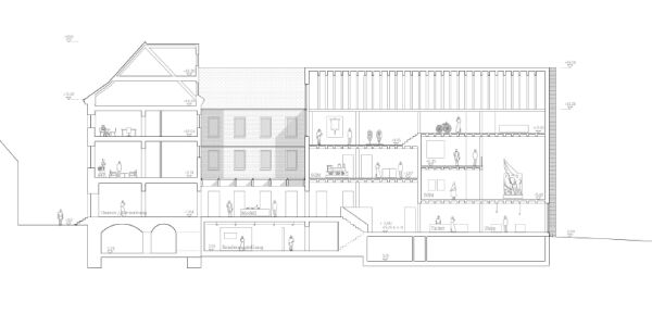 1. Preis: Jan Wiese Architekten, Lngsschnitt