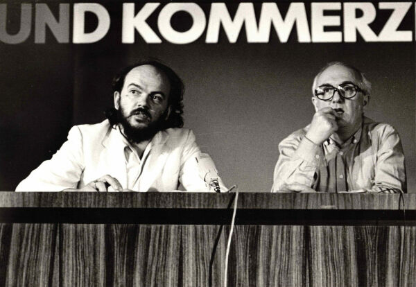 Adolf Krischanitz (Ehrenmitglied GFA) und Friedrich Achleitner (Grndungsmitglied und Ehrenmitglied GFA)