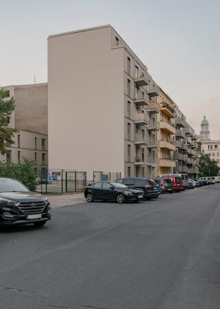 Eckertstrae, Lckenschluss mit Remise