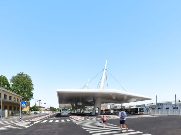 Busbahnhof im nordostitalienischen Cesena