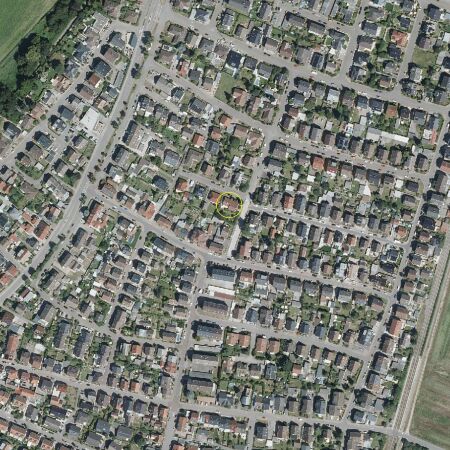 Luftbild aus dem Jahr 2014 von Eggenstein bei Karlsruhe (www.lgl-bw.de)