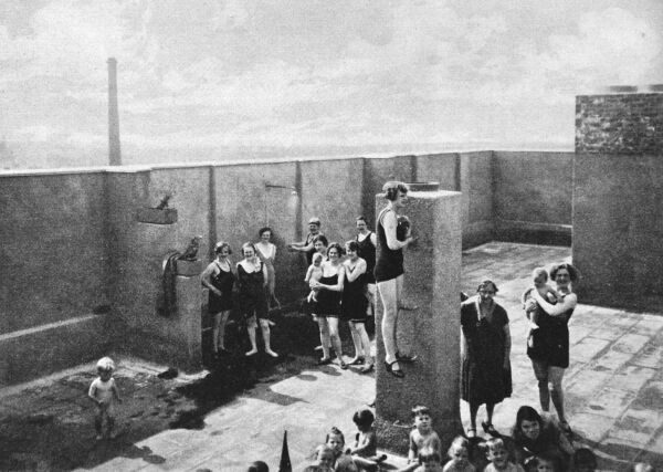 Dachterrasse des Laubenganghauses Heidhrn