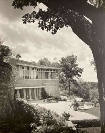 Rood House, errichtet 19471948, Blick auf den Ateliertrakt des Bildhauers John Rood.