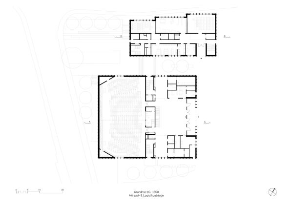 Grundriss Erdgeschoss (Hrsaal und Logistik)