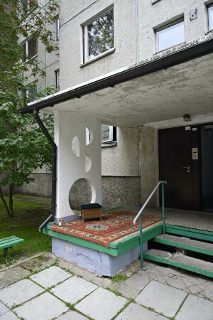 Neustadt Visaginas: Detail an einem der Hauseingnge