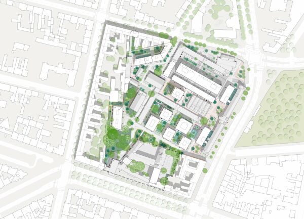 bersicht Dragonerareal, Berlin: Masterplan SMAQ und Man Made Land