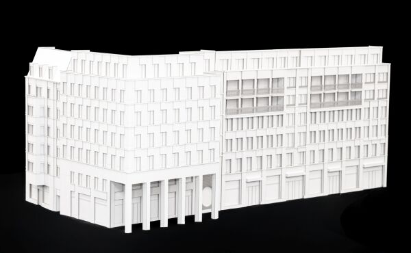 Los 1, ein 3. Preis: von Ey Henkel Architektur (Berlin), jessenvollenweider architektur (Basel), PHR Planung und Stadtentwicklung (Berlin), Modell 1:50