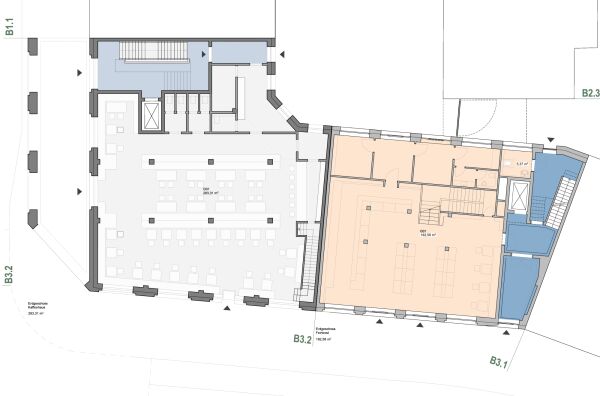 Los 3, 1. Preis: Eckert Negwer Suselbeek, Baumeister und Dietzsch (beide Berlin), Grundriss Erdgeschoss