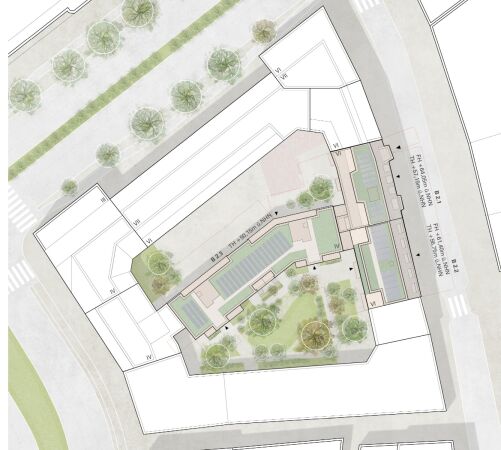 Los 2, ein 1. Preis: Duplex Architekten (Hamburg), Gort Scott (London), Kim Nalleweg Architekten (Berlin), Lageplan