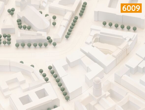 Los 2, ein 1. Preis: blrm Architekt*innen (Hamburg), Modell 1:500