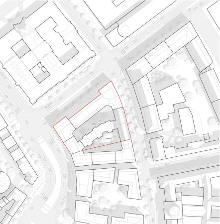 Los 2, 3. Preis: OS arkitekter (Kopenhagen), ADEPT (Kopenhagen), C.F.M�ller (Berlin), Lageplan