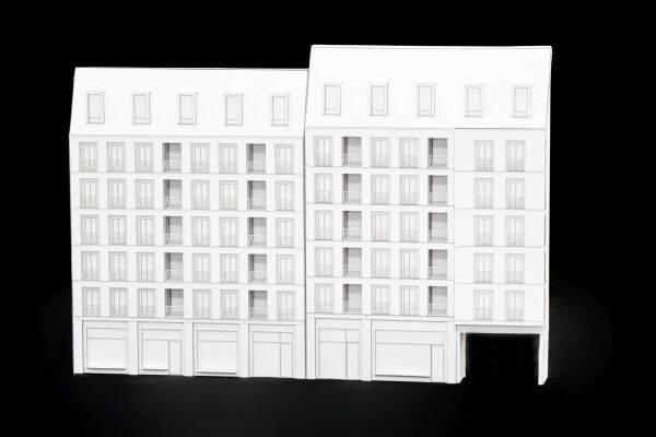 Los 2, ein 1. Preis: blrm Architekt*innen (Hamburg), Modell 1:50