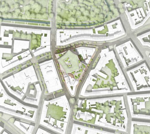 3. Preis: ksg architekten (Kln), Studio Gang (Chicago), Schaar Landschaftsarchitekten (Mnchen), OLIN (Philadelphia), Buro Happold (Berlin), Arup (Berlin) - Lageplan