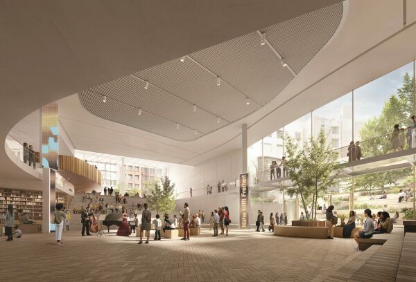 3. Preis: ksg architekten (Kln), Studio Gang (Chicago), Schaar Landschaftsarchitekten (Mnchen), OLIN (Philadelphia), Buro Happold (Berlin), Arup (Berlin) - Visualisierung