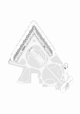 Axonometrie des gesamten Beginenhofs