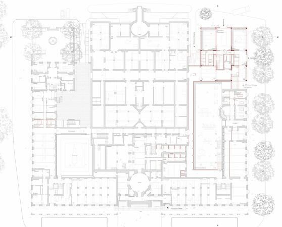 Eine Anerkennung: Staab Architekten, Grundriss Tiefparterre