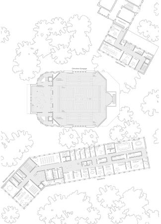 1. Preis: Schulz und Schulz (Leipzig) mit Haberland Architekten und POLA Landschaftsarchitekten (beide Berlin), Grundriss 1. Obergeschoss
