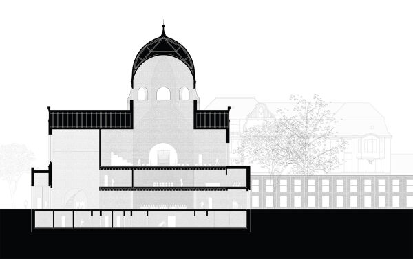 2. Preis: Barozzi Veiga (Barcelona) mit Kollektiv B (Leipzig) und Grieger Harzer Dvorak (Berlin), Schnitt