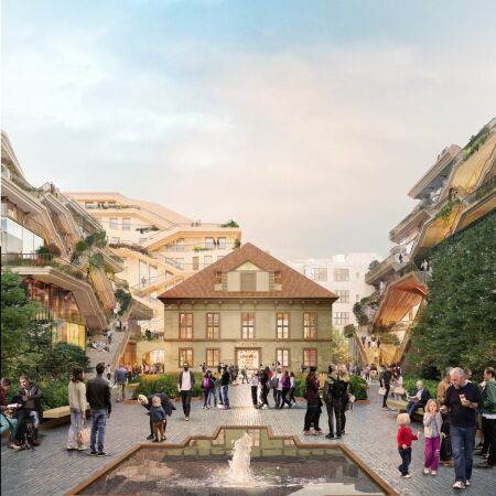 Nachverdichtung von Heatherwick Studio in der Prager Altstadt