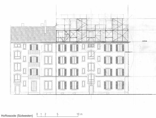 Ansicht S�dwest (Hoffassade)