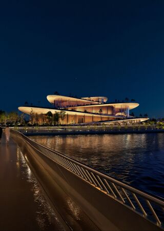 Gewinner: BIG Bjarke Ingels Group (Kopenhagen) mit Bollinger+Grohmann (Frankfurt), Kunst + Herbert Architekten (Hamburg), Duschl Ingenieure (Rosenheim) und Transsolar (Berlin)