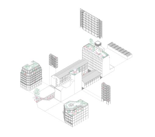 Neubauten innerhalb des Ensembles