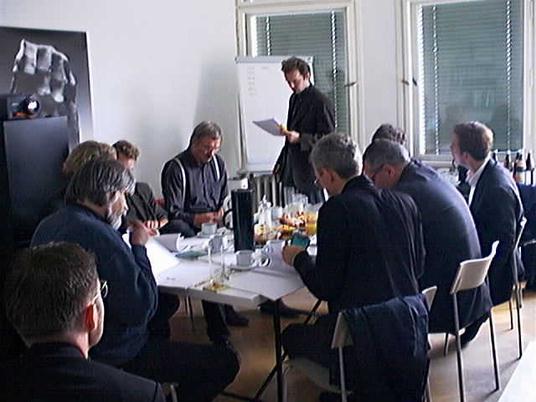 Jurysitzung zum Architektur-Internet-Preis 1998 in Berlin