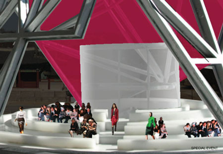 OMA, Prada Transformer Seoul Erffnung, Rem Koolhaas