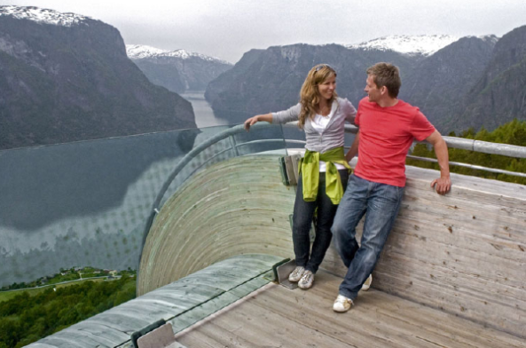 Touristische Ausblicke in Norwegen