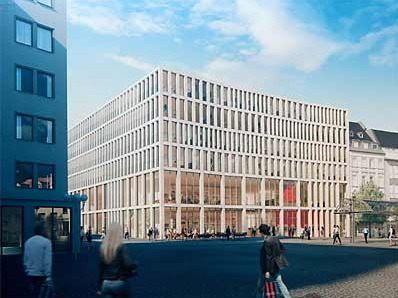 Wettbewerb Sparkasse Kln/Bonn, Sparkassen-Carr Bonn, Friedensplatz, Ortner & Ortner Baukunst