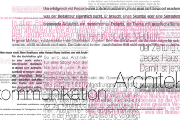 Masterstudiengang Architekur Media Management der Hochschule Bochum, Jan R. Krause, Architekturvermittlung  Ein Lesebuch, Architektur-Galerie Werkraum