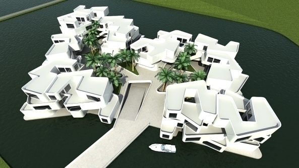 Koen Olthuis, Waterstudio.NL, floating apartements, schwimmende wohnhuser, Citadel, new water