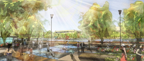 Tianjin, Cultural Center, Dreiseitl