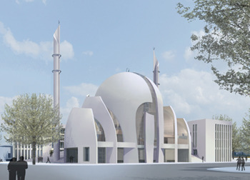 Grundstein fr Moschee von Paul Bhm