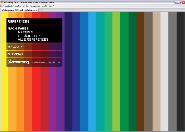 Armstrong Referenzen Linoleum Referenz-Auswahl Farbe