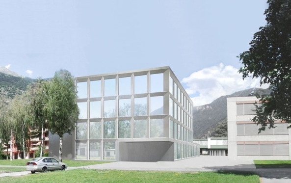 Berufsfachschule Oberwallis (BFO), Visp, Bonnard Woeffray Architectes, Monthey