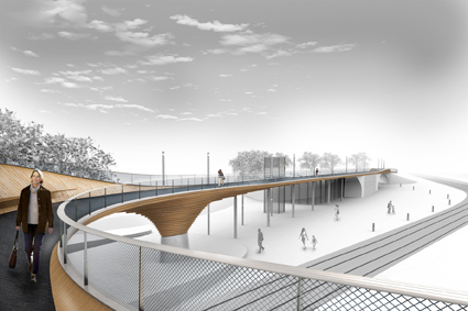 Margaretengrtel, Knippers Helbig Advanced Engineering (Stuttgart/New York) zusammen mit Knight Architects (High Wycombe), Bruno Kreisky-Park, Wien,  5. Wiener Stadtbezirk Margareten